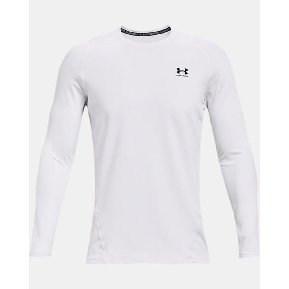 Under Armour Men’s ColdGear White Fitted Crew Long Sleeve